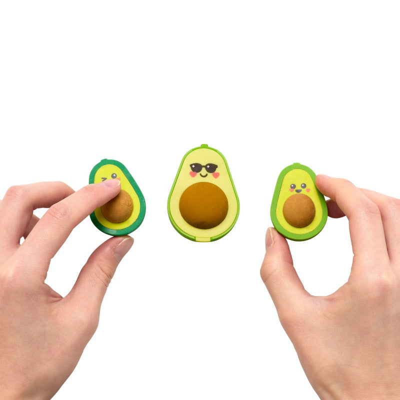Ooly Avocado Love Eraser & Sharpener - Set of 3 - Little C Land