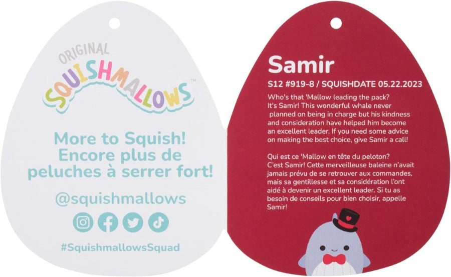 Squishmallows Original Samir The Whale - Little C Land