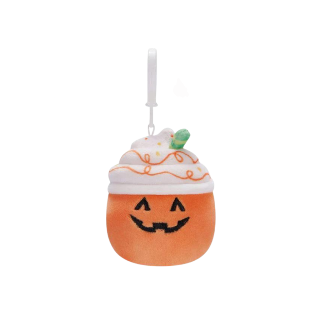Squishmallows Original Halloween Lester the Pumpkin Latte Keychain - Little C Land