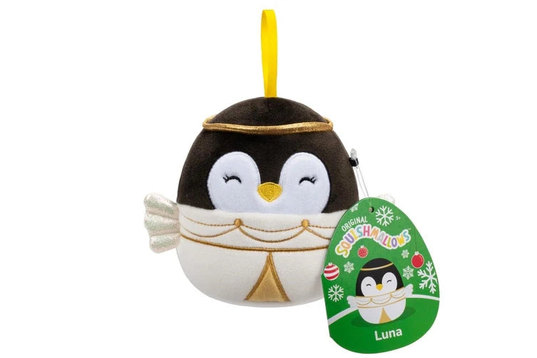 Squishmallows Luna the Christmas Penguin Ornament