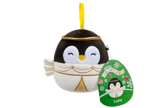 Squishmallows Luna the Christmas Penguin Ornament