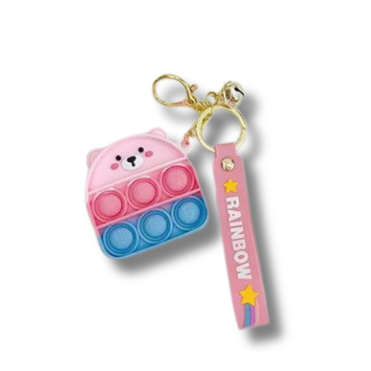 Rainbow Bear Pop-it Keychain - Little C Land