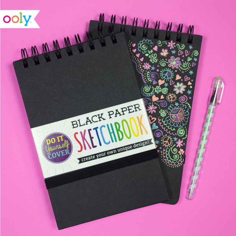 Ooly Small Black Diy Cover Sketchbook - Little C Land