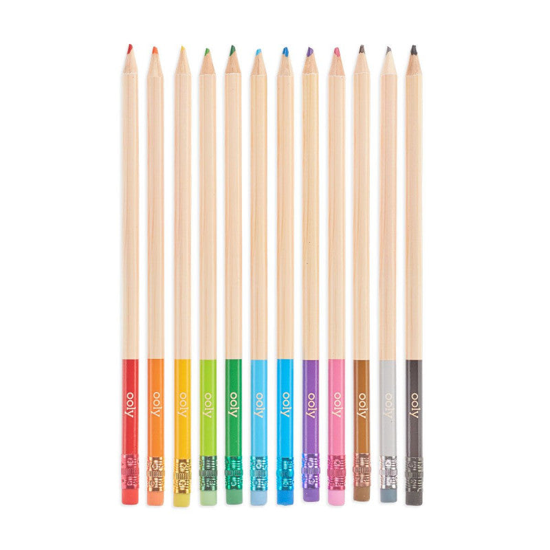 Ooly Unmistakeables Erasable Colored Pencils - Set of 12 - Little C Land