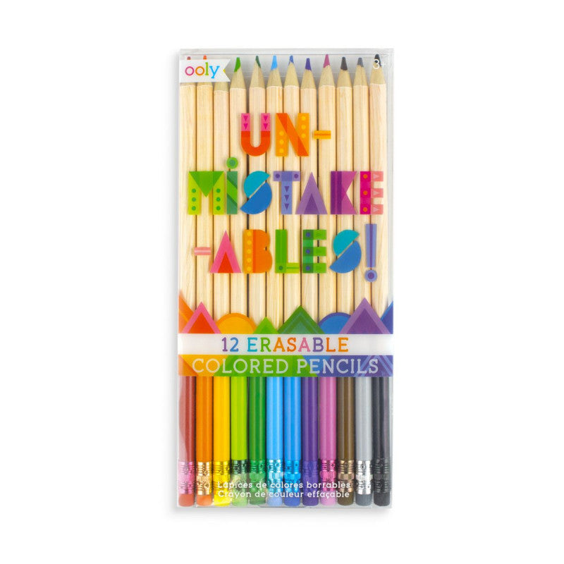 Ooly Unmistakeables Erasable Colored Pencils - Set of 12 - Little C Land