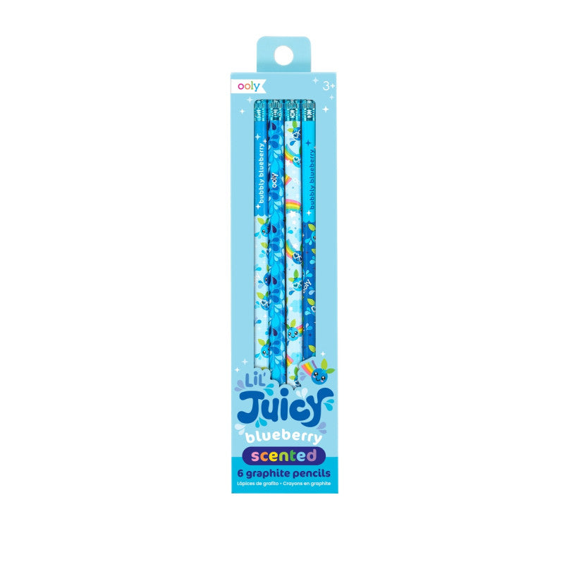 Ooly Lil Juicy Blueberry Scented Pencils - Set of 6 - Little C Land