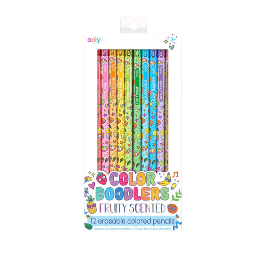 Ooly Color Doodlers Fruity Scented Erasable Colored Pencils - Little C Land