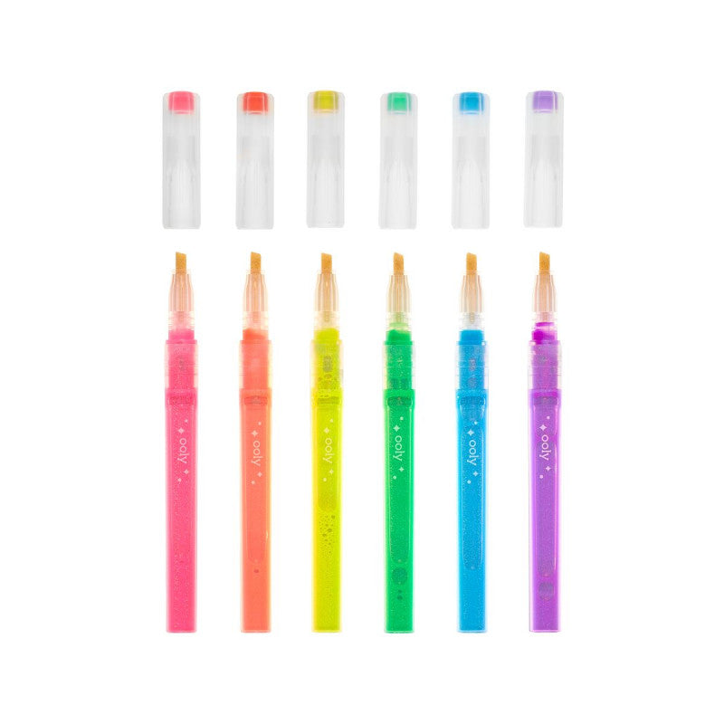 Ooly Oh My Glitter! Neon Highlighters - Set of 6 - Little C Land