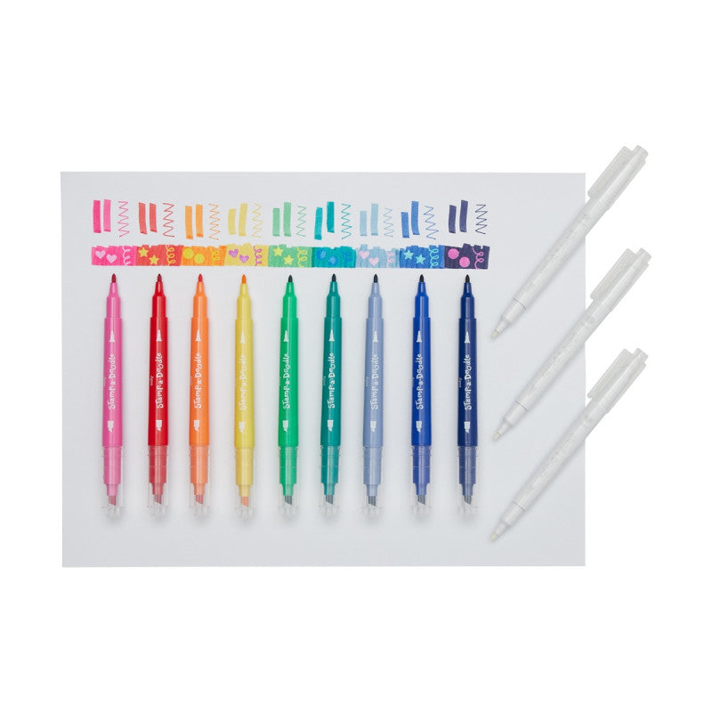 Ooly Stamp-A-Doodle Double-Ended Markers - Set of 12 - Little C Land