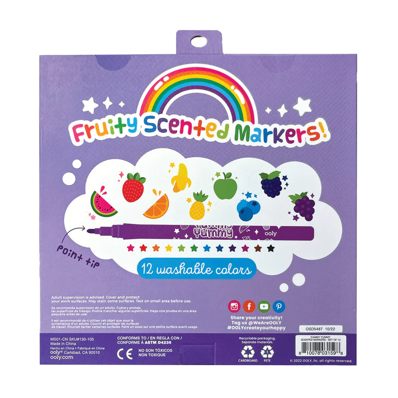 Ooly Yummy Yummy Scented Markers - Set of 12 - Little C Land