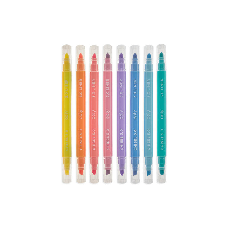 Ooly Pastel Liners Dual Tip Markers - Set of 8 - Little C Land