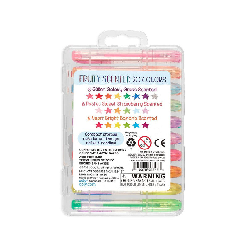 Ooly Mini Doodlers Scented Gel Pens - Set Of 20 - Little C Land