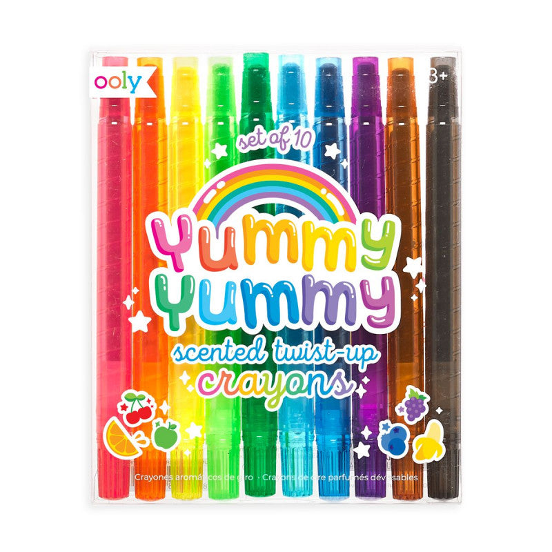 Ooly Yummy Yummy Scented Twist-Up Crayons - Set Of 10 - Little C Land