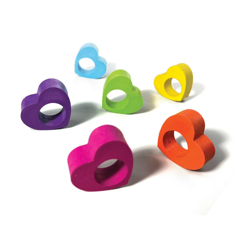 Ooly Heart Ring Crayons - Set Of 6 - Little C Land