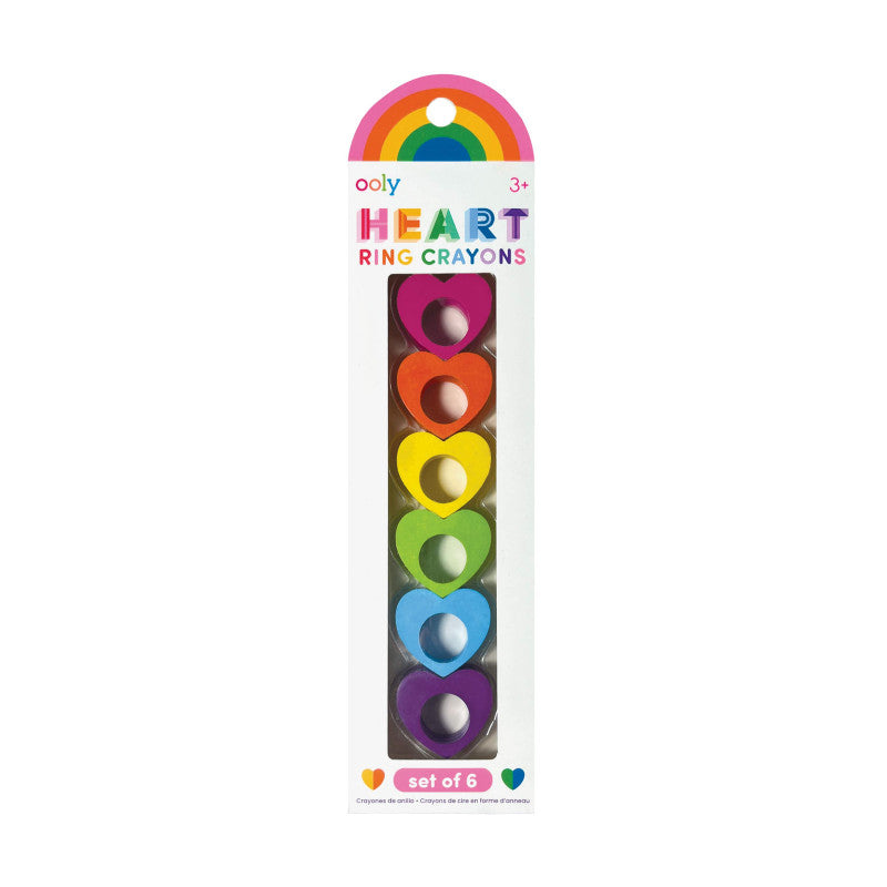 Ooly Heart Ring Crayons - Set Of 6 - Little C Land