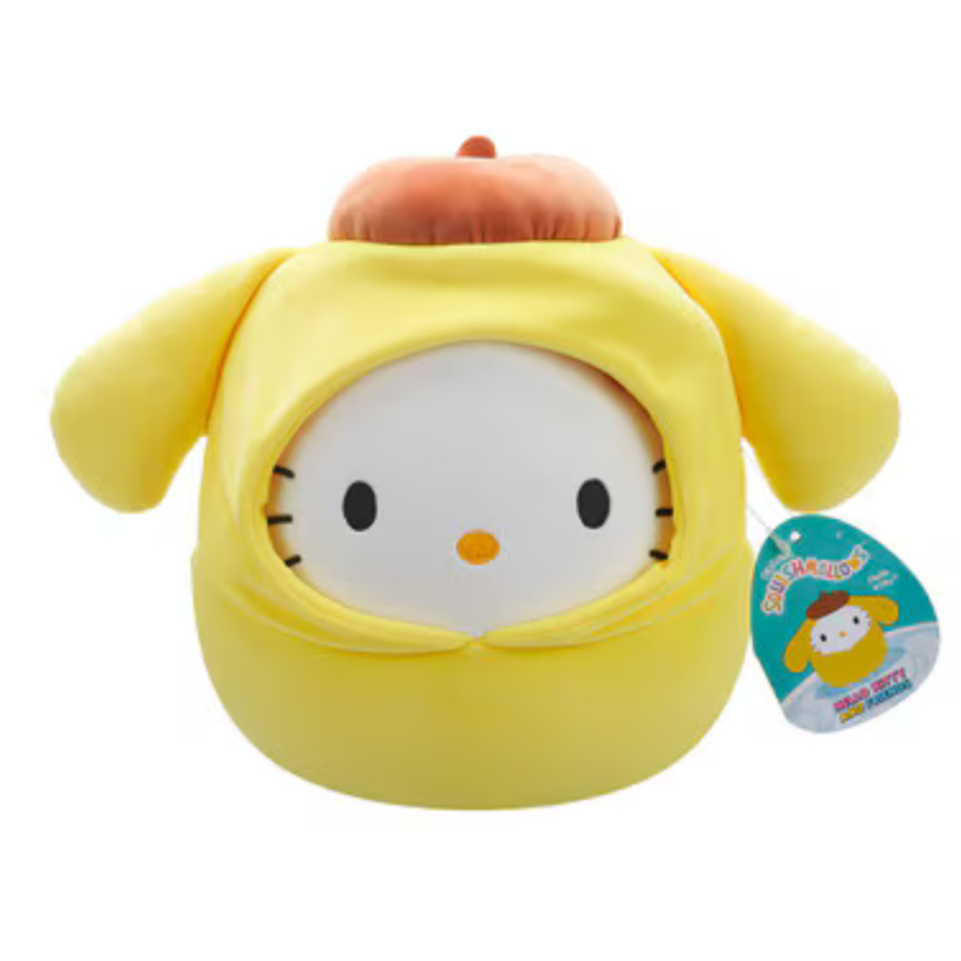 Squishmallows Sanrio Hello Kitty in Pompompurin Hoodie