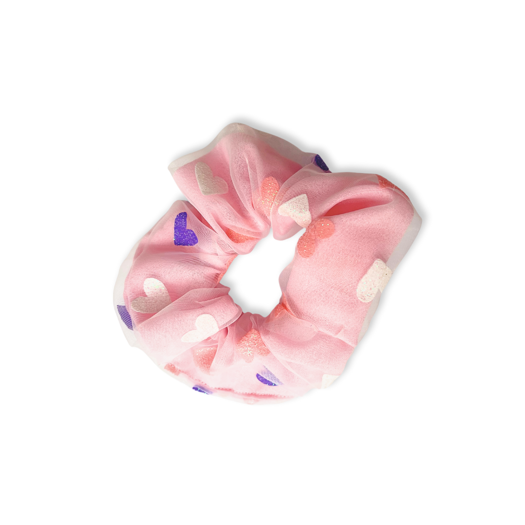 Pink Heart Scrunchie - Little C Land