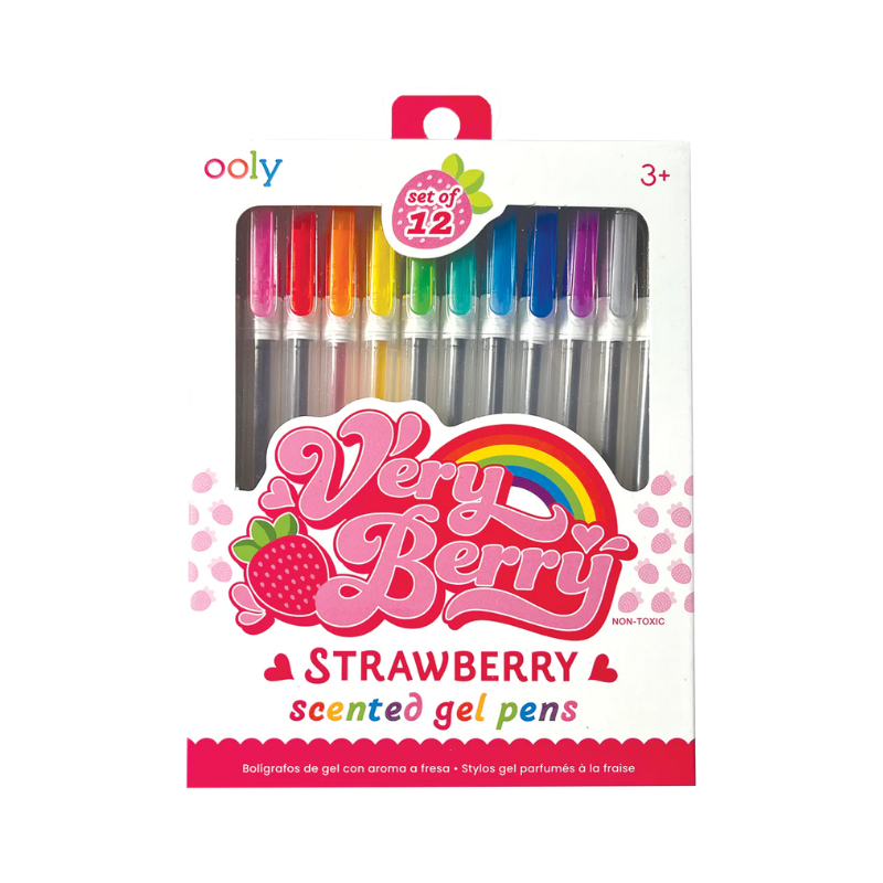 Ooly Very Berry Strawberry Scented Gel Pens - Set of 12 - Little C Land