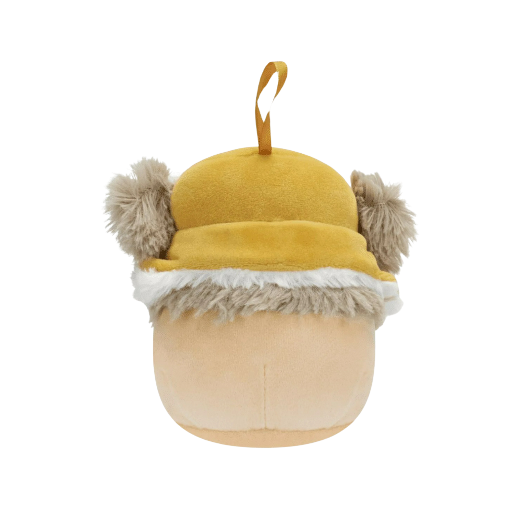 Squishmallows Cream Yeti with Santa Hat Ornament