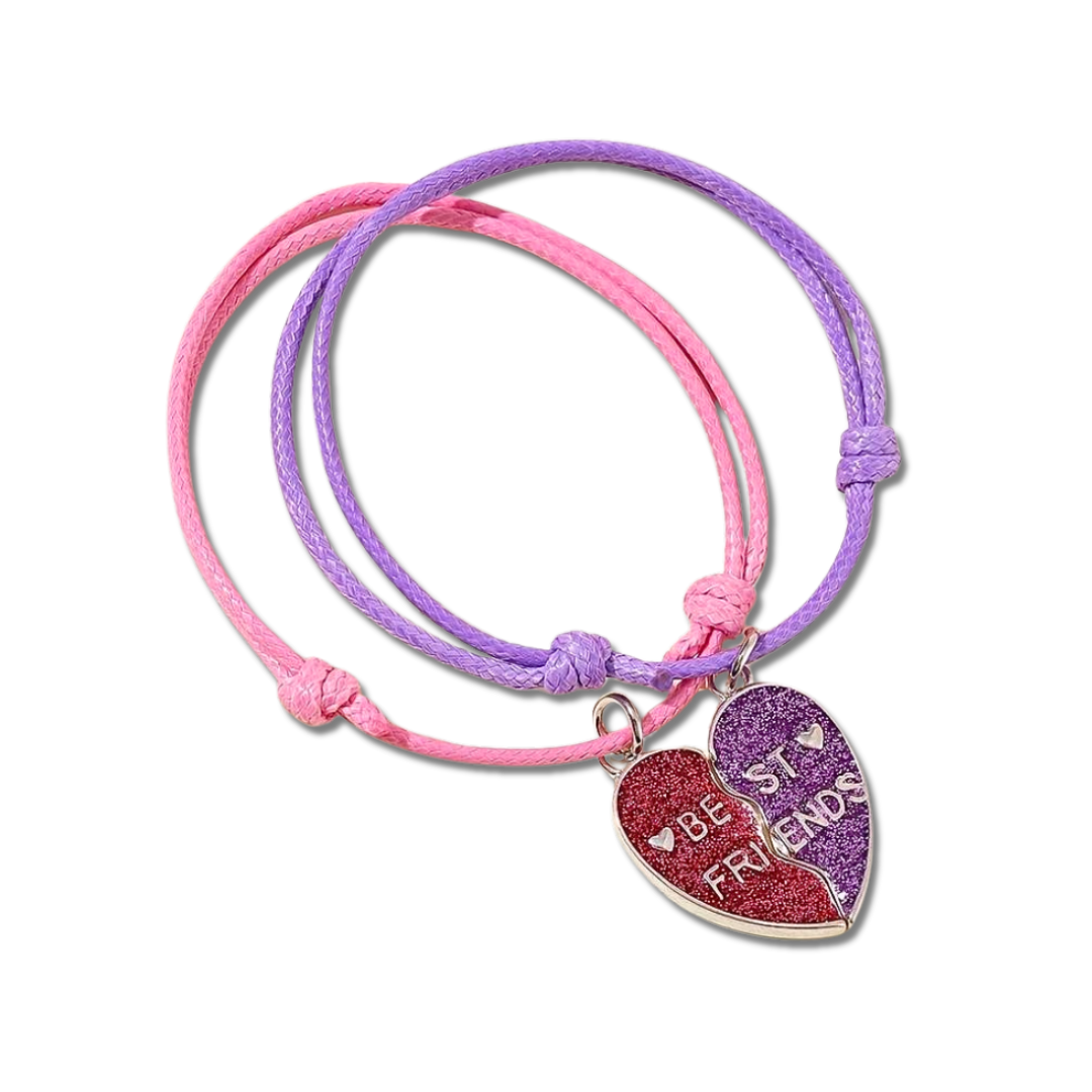 Best Friends Glitter Heart Bracelet - Little C Land