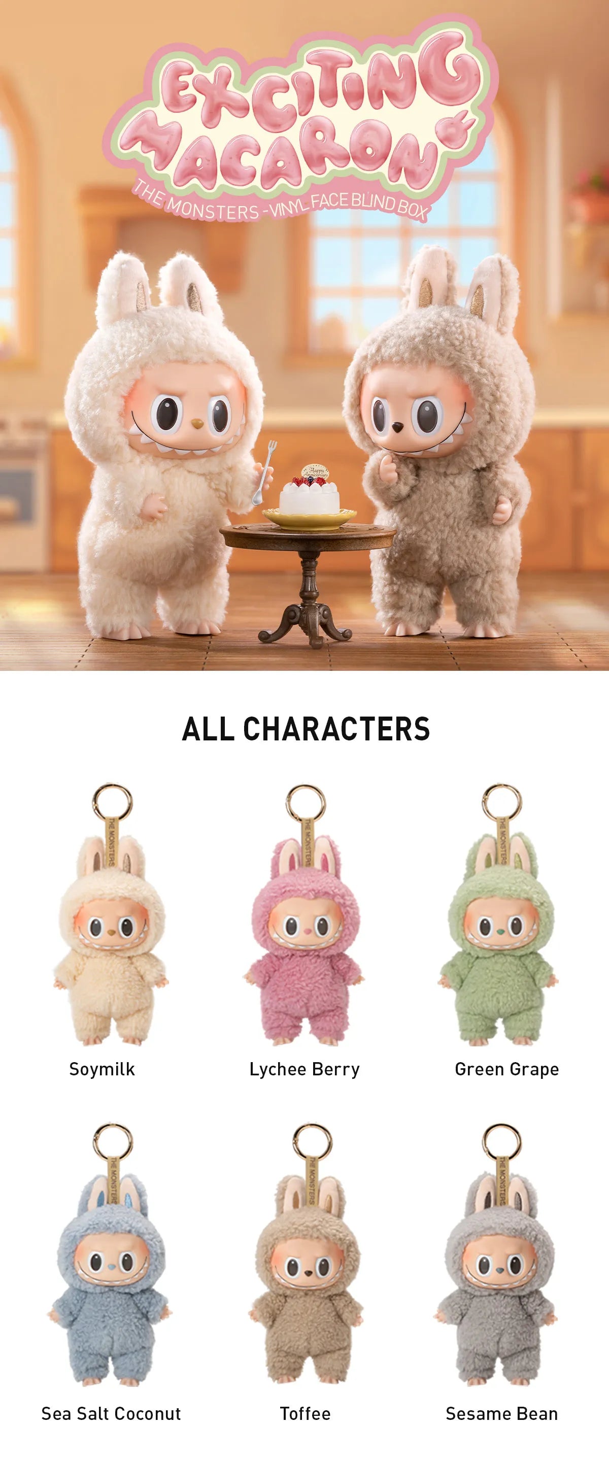 Pop Mart - The Monsters Labubu Macaron Plush Blind Box