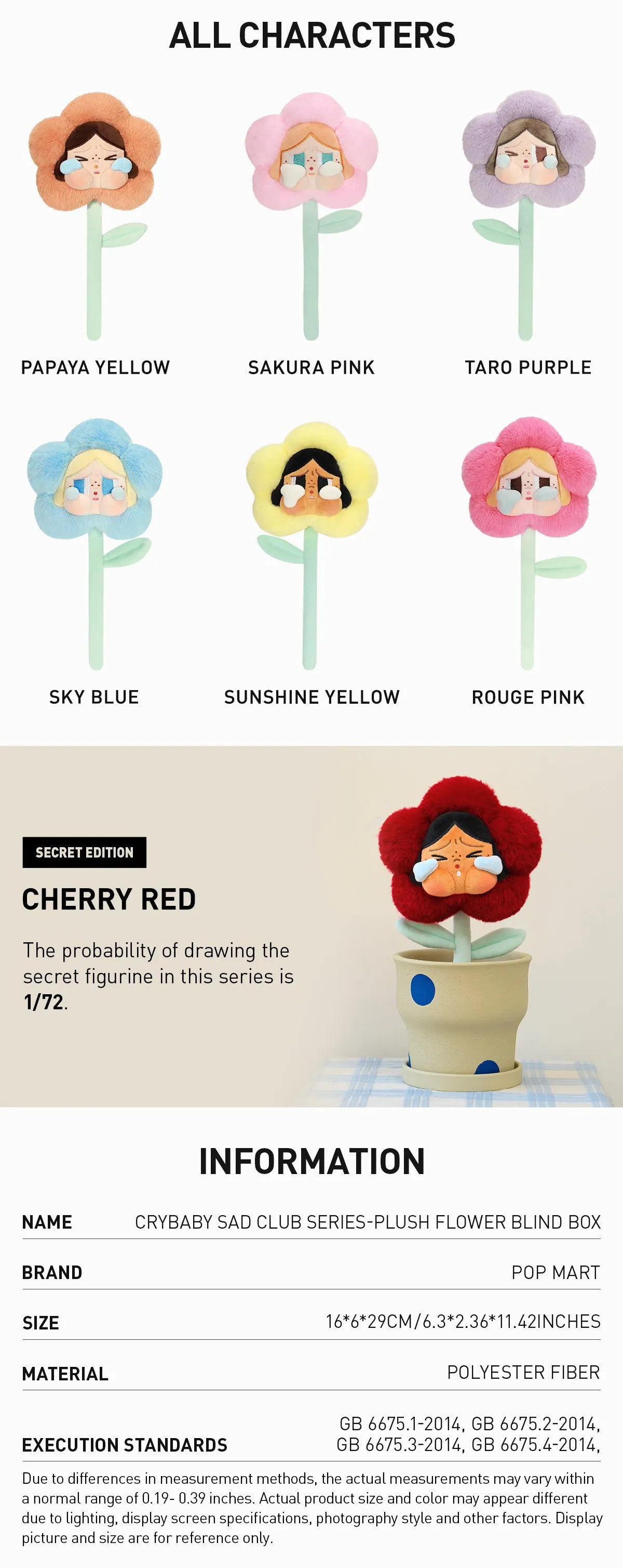 Pop Mart - Crybaby Sad Club Series - Λούτρινο Flower Blind Box