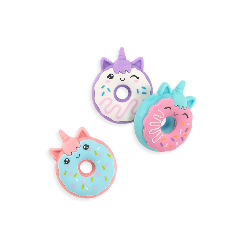 Ooly Magic Bakery Unicorn Donuts Scented Erasers - Set Of 3 - Little C Land