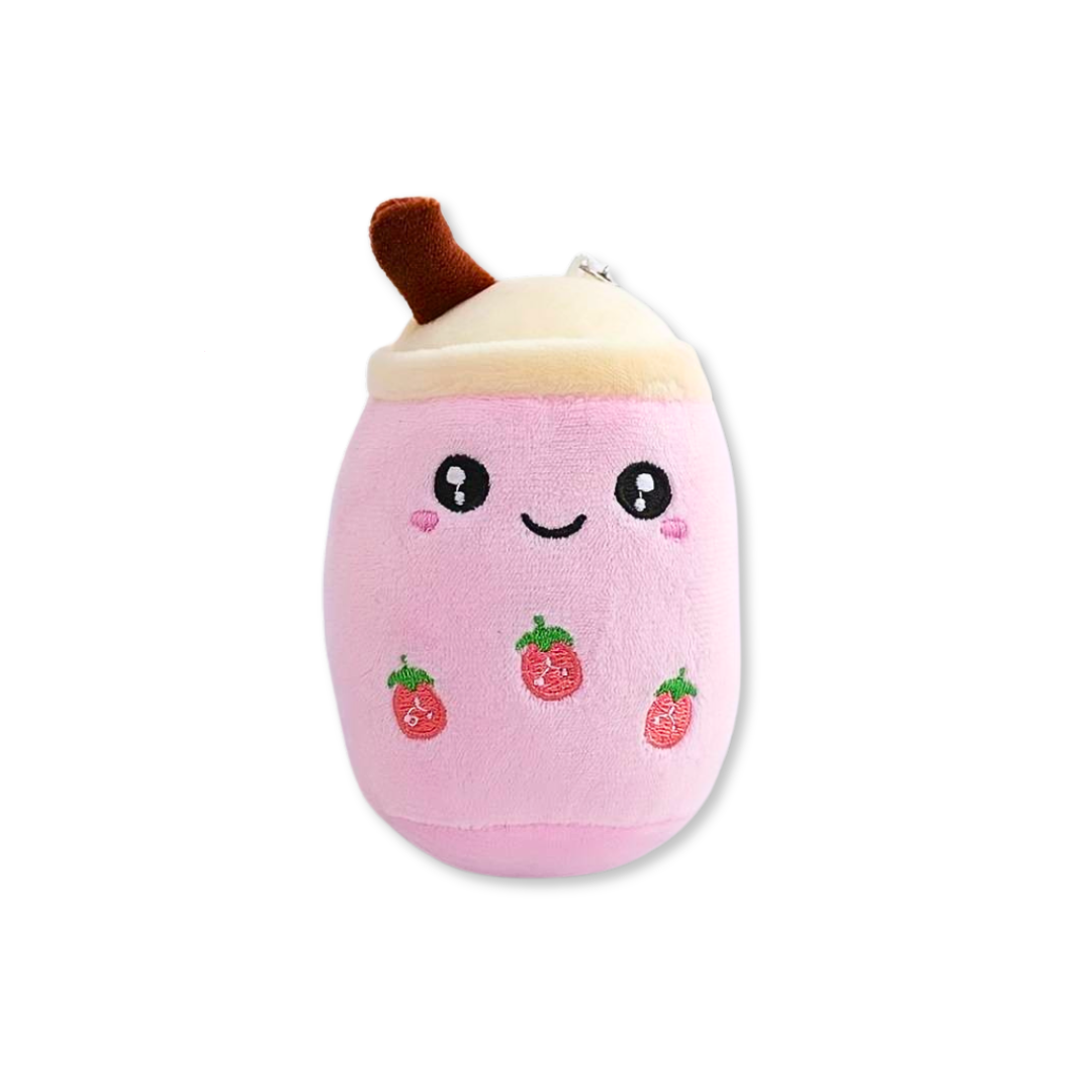 Strawberry Boba Milk Keychain - Little C Land