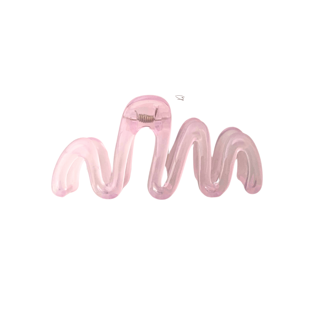 Powder Pink Wave Hair Claw - Little C Land