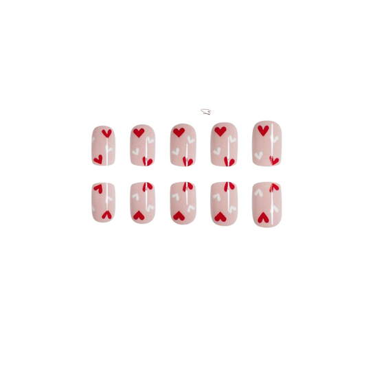 Little Pink Hearts Faux Nails - Little C Land