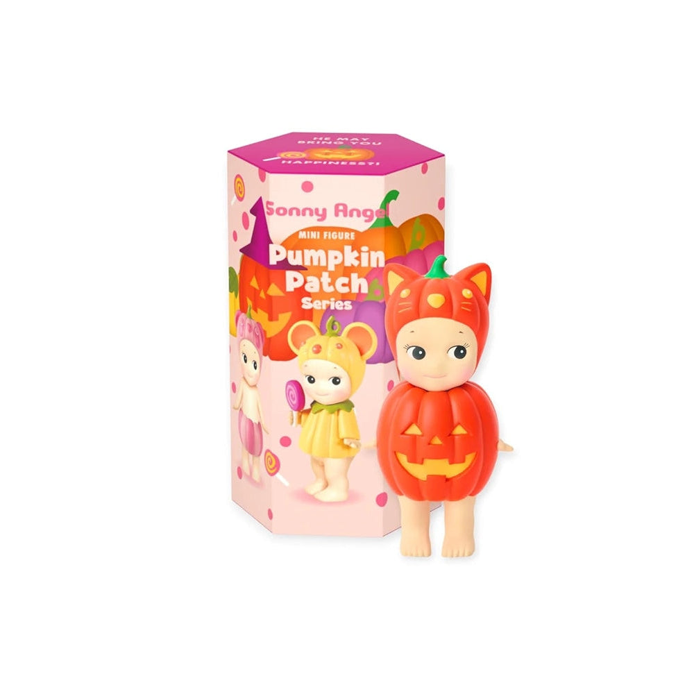 sonny angel Toy figure in a pumpkin costume with packaging on a white background - little c land