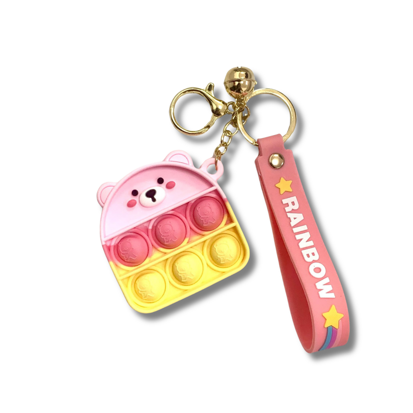 Rainbow Bear Pop-it Keychain - Little C Land