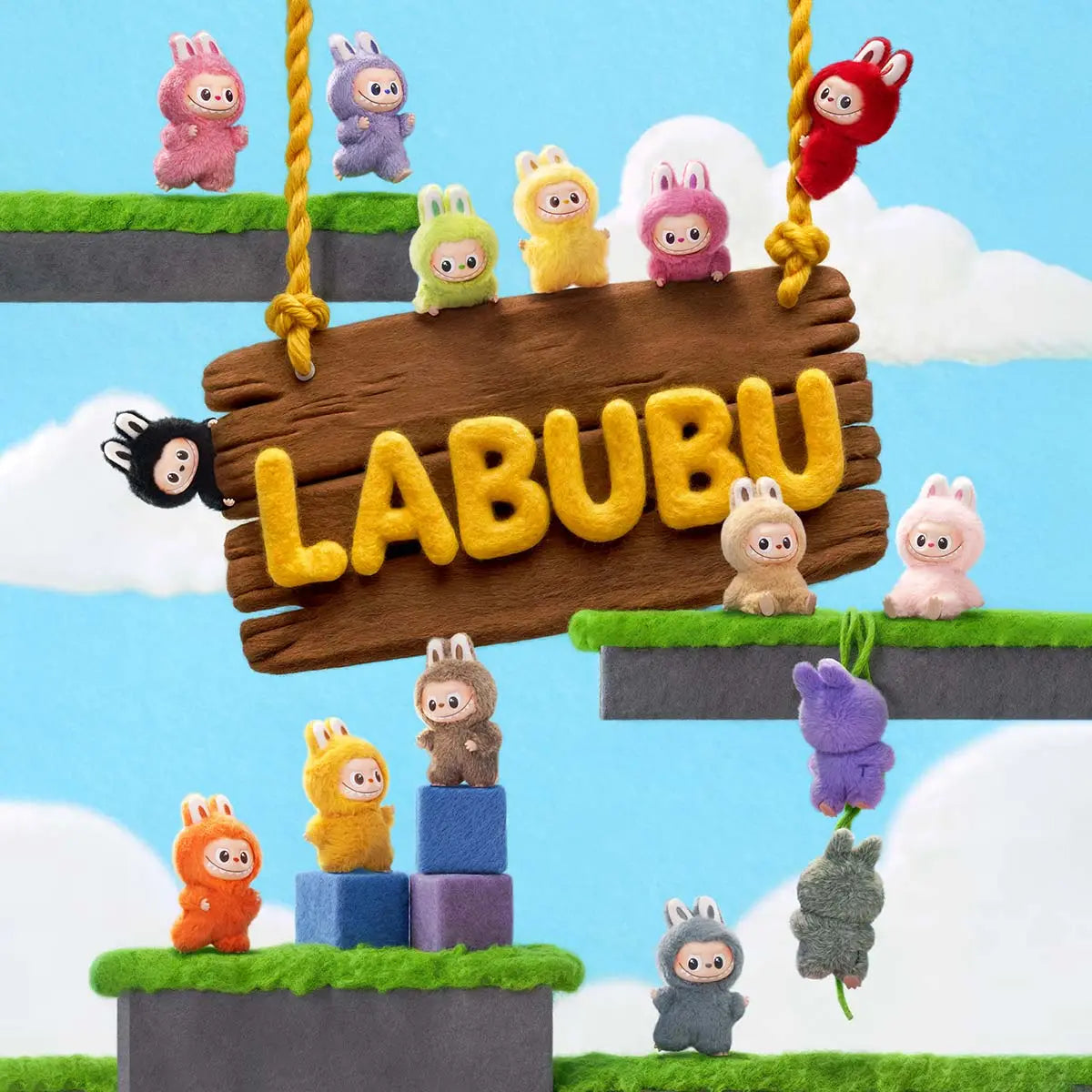 Pop Mart-The Monsters Labubu Pin For Love Series Plush Pendant Blindbox (A-M) little c land