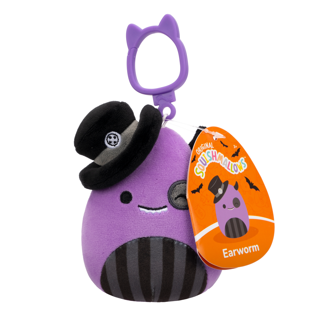 Squishmallows Halloween Earworm the Monster Keychain - little c land