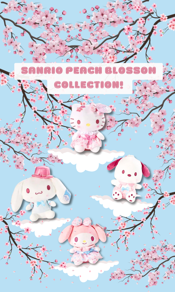 peach blossom plushies sanrio