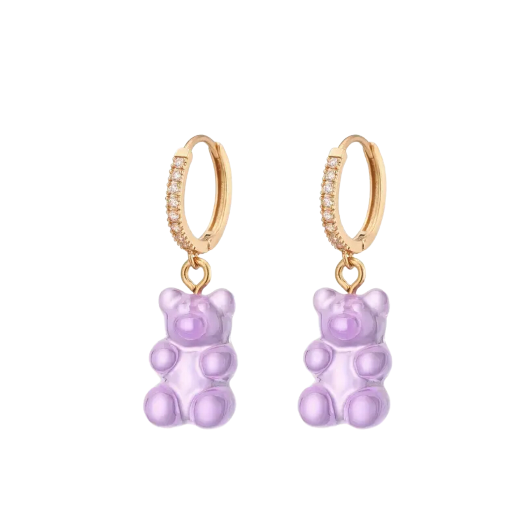 Gummy Bear Earrings-LITTLE C LAND PURPLE