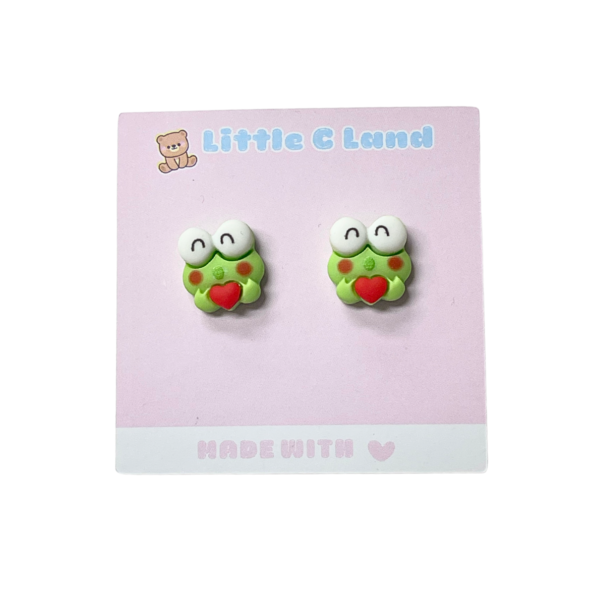 Keroppi Heart Earrings