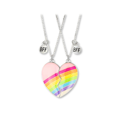 BFF Rainbow Heart Necklace - Little C Land