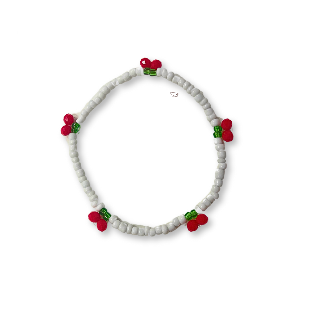 Cherry Beaded Necklace & Bracelet Set - Little C Land