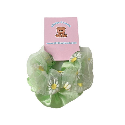 Green Sunflowers Scrunchie Set - Little C Land