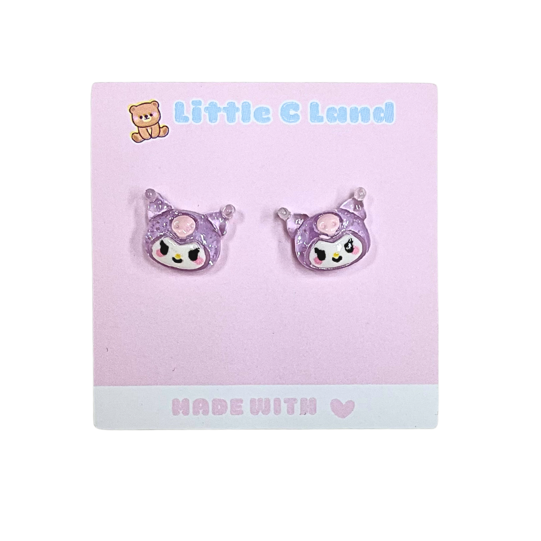 Kuromi Resin Earrings - Little C Land