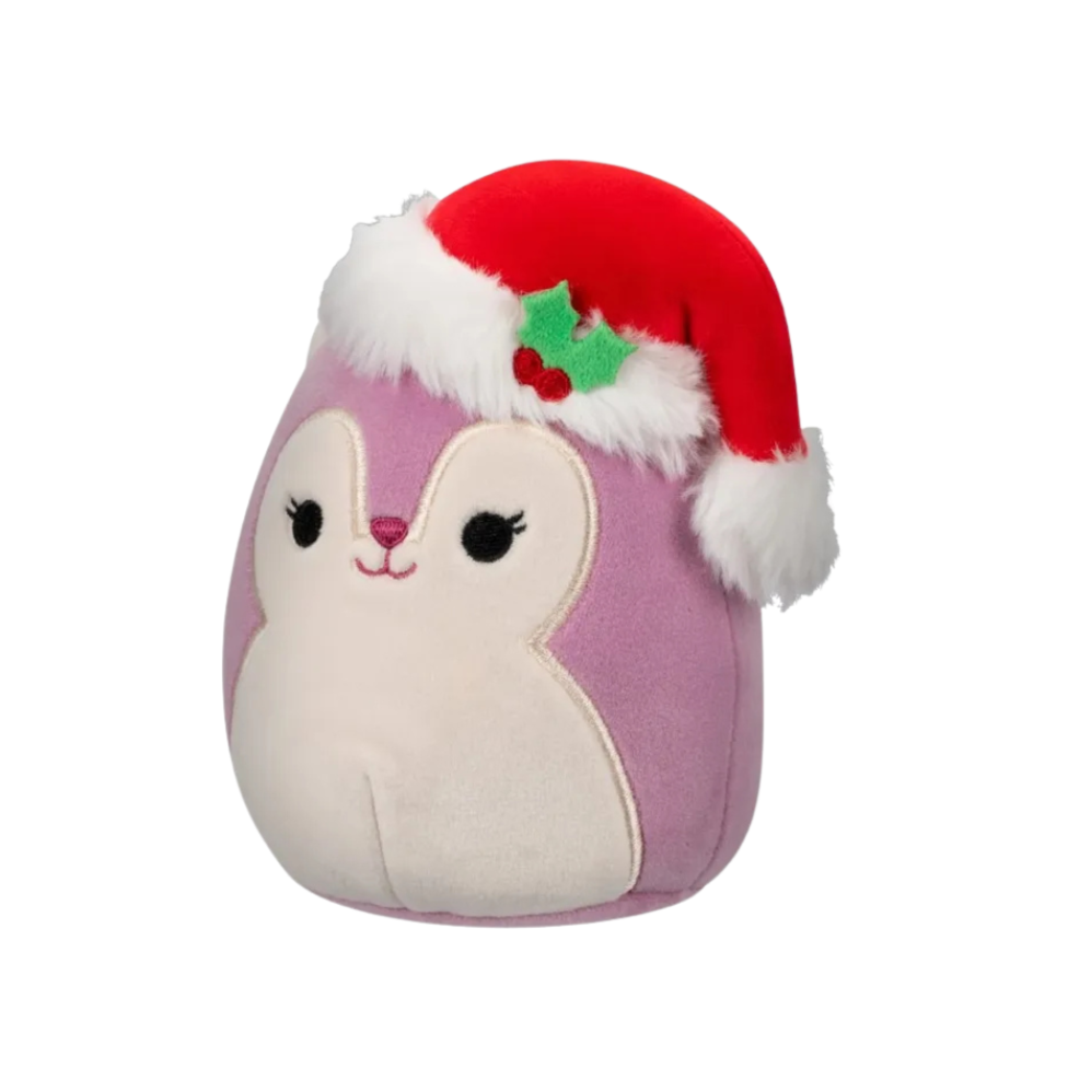 Squishmallows Alina the Squirrel with Santa Hat-1