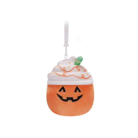 Squishmallows Original Halloween Lester the Pumpkin Latte Keychain - Little C Land