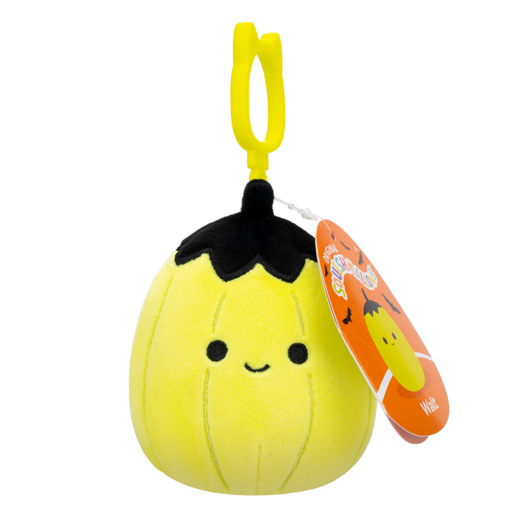 Squishmallows Halloween Walt the Neon Lime Green Pumpkin Keychain- Little C Land