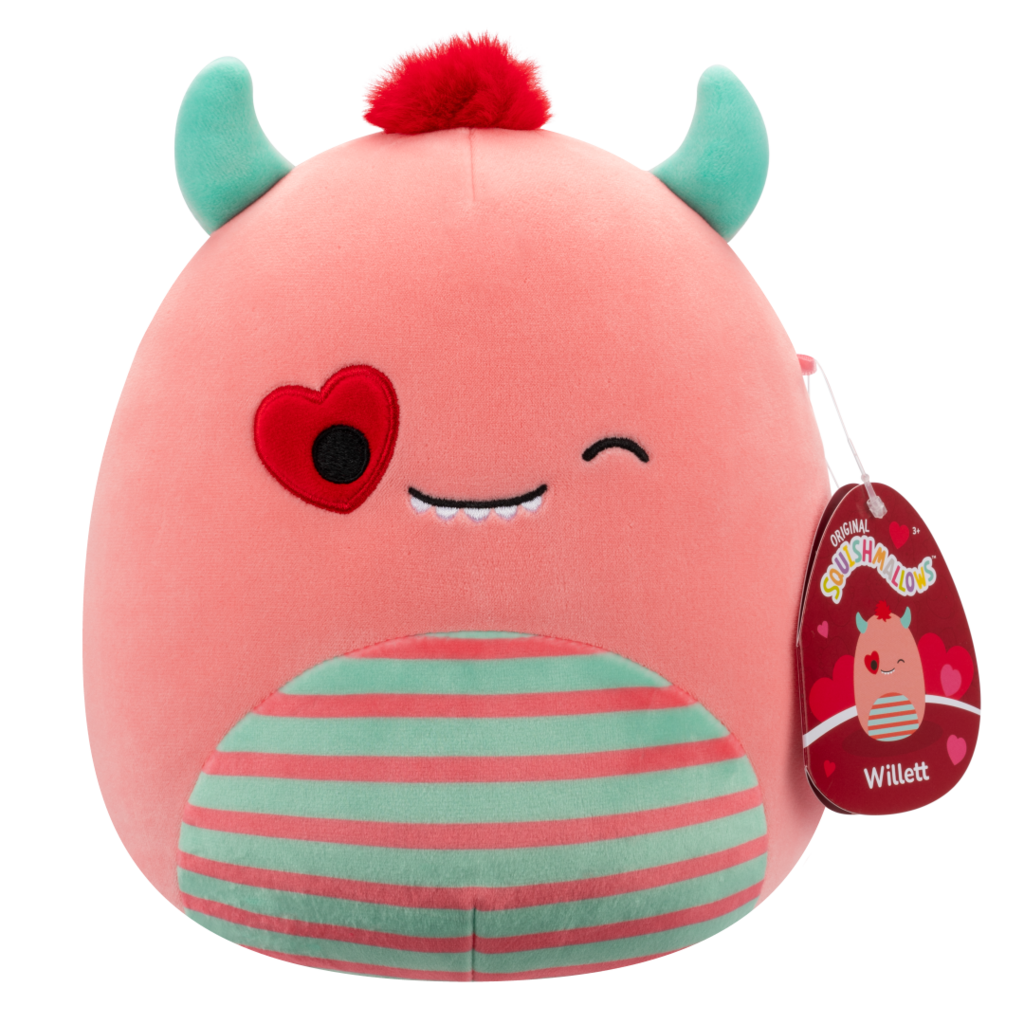 Squishmallows Valentines Willett the Peach Monster