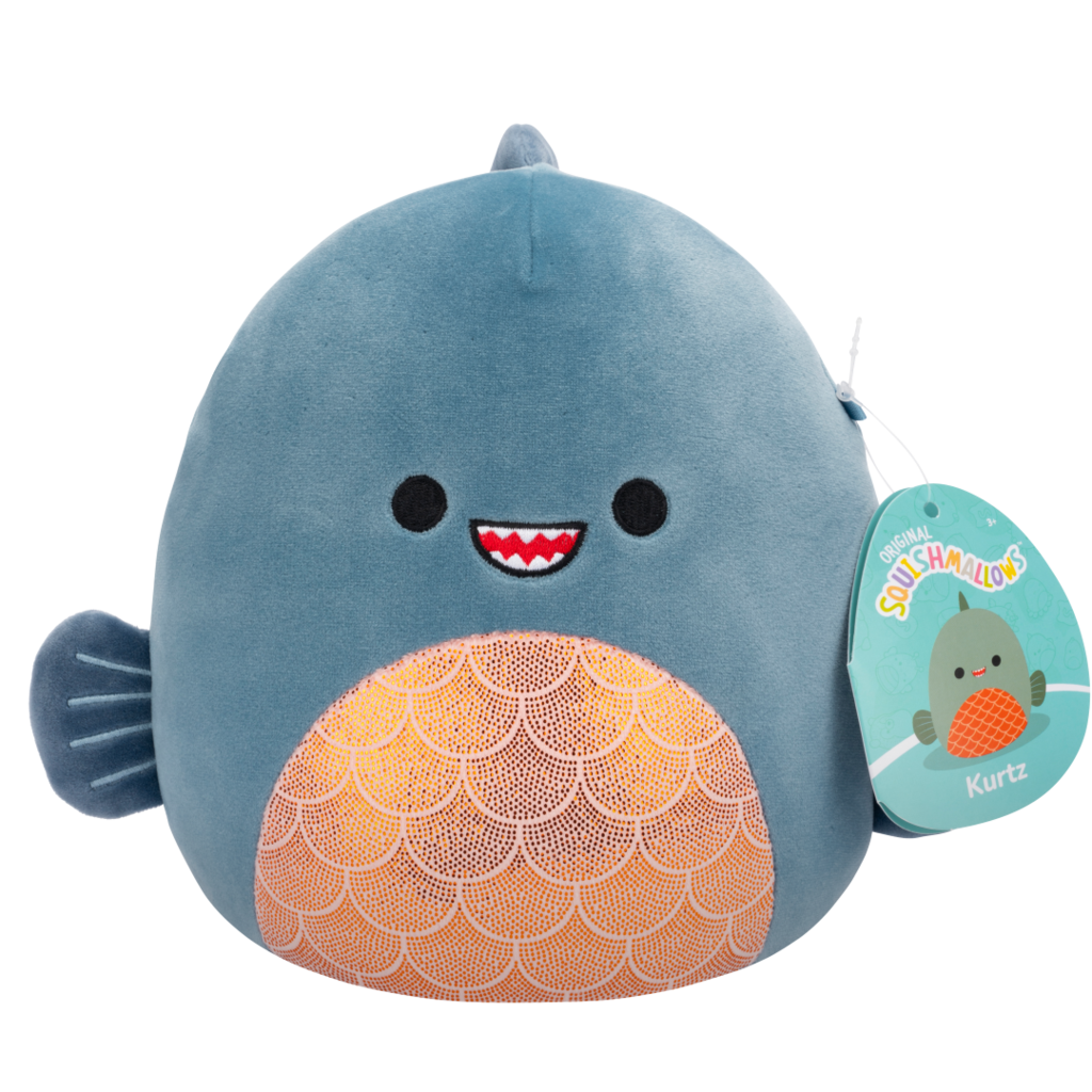 Squishmallows Kurtz the Grey Piranha-Little C Land