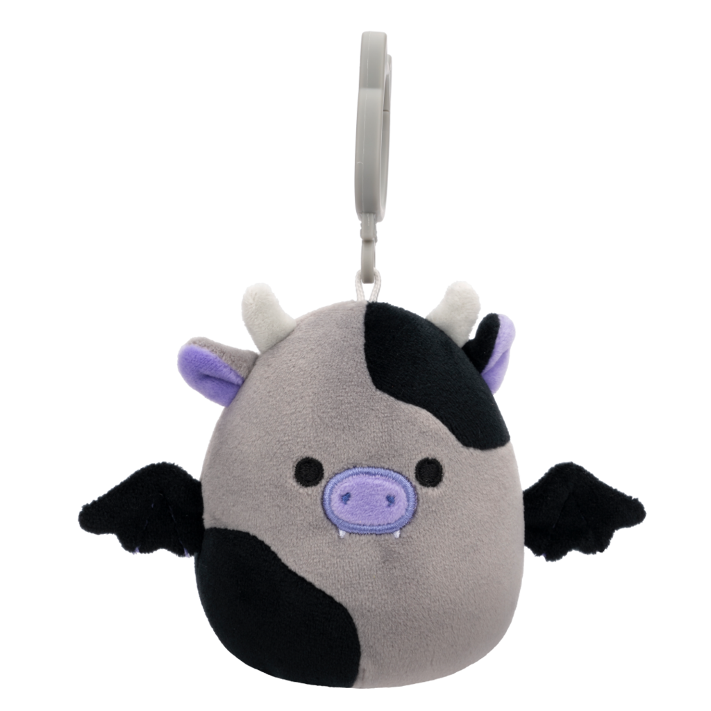 Squishmallows Halloween Bridgette the Cow Bat Keychain-Little C Land