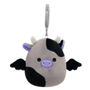 Squishmallows Halloween Bridgette the Cow Bat Keychain-Little C Land