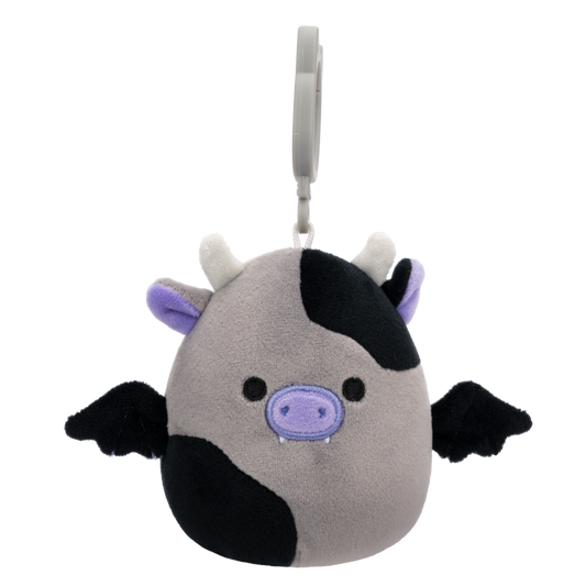 Squishmallows Halloween Bridgette the Cow Bat Keychain-Little C Land