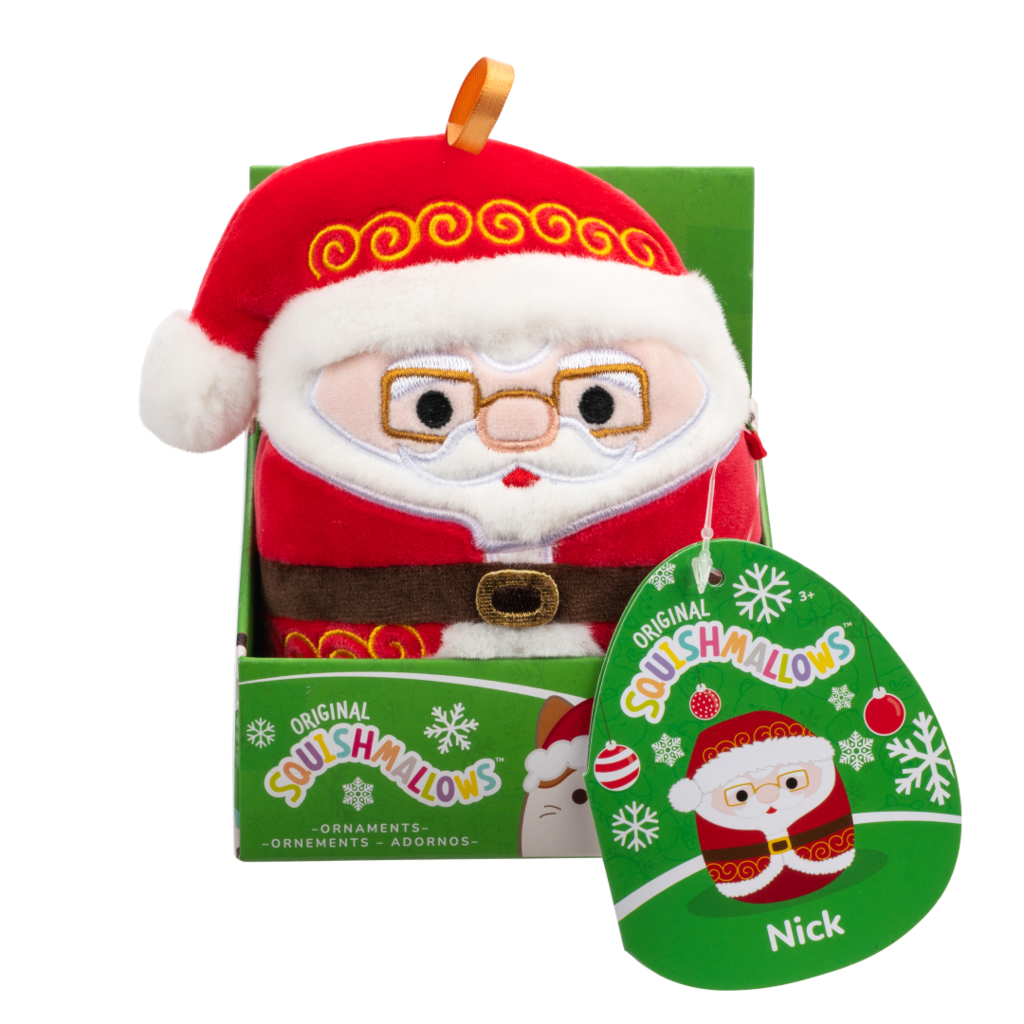 Squishmallows Nick the Santa Christmas Ornament